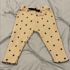 Zara baby girl textured leggings size 9-12 months